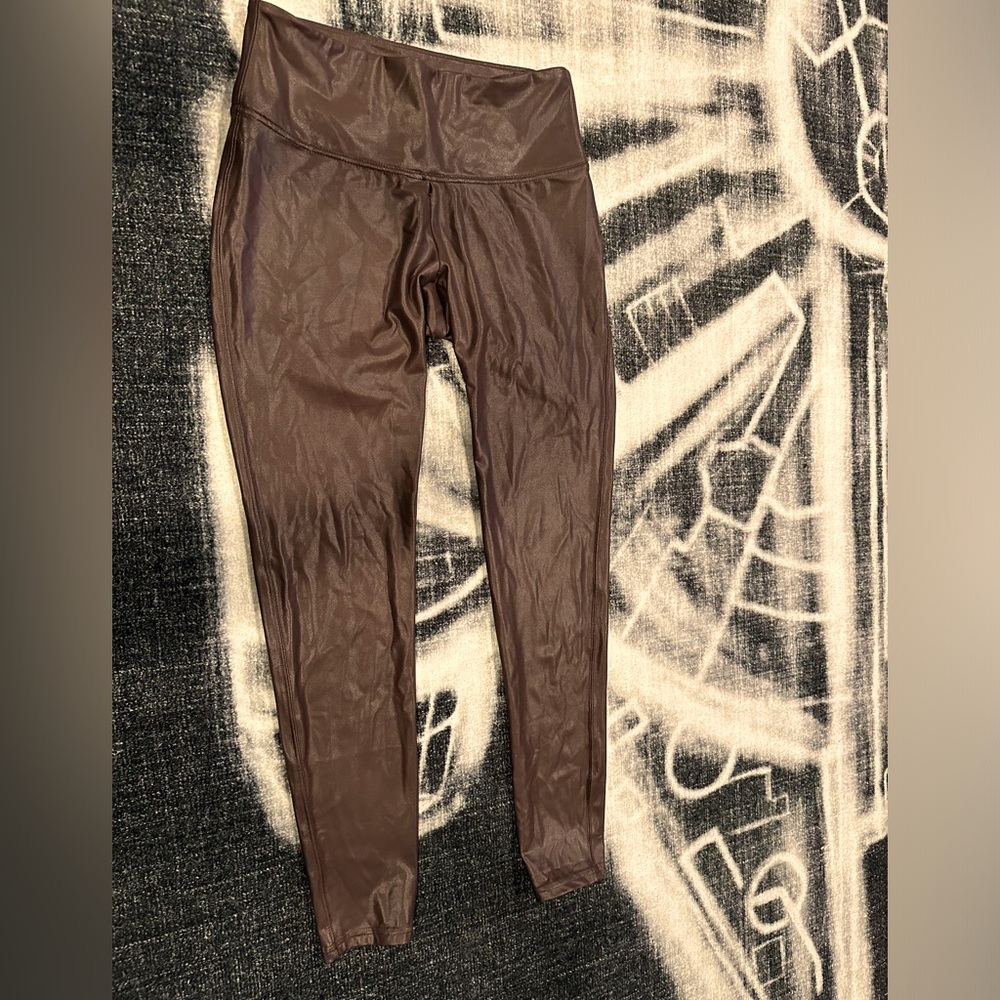 Brown Leather Leggings